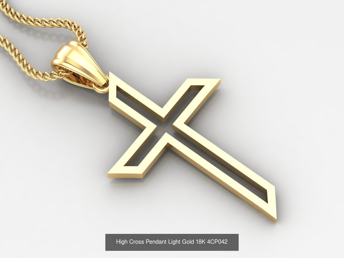 100 STL 3DM Cross Pendant Jewelry Bulk Discount Version 4 3D Model Collection_64