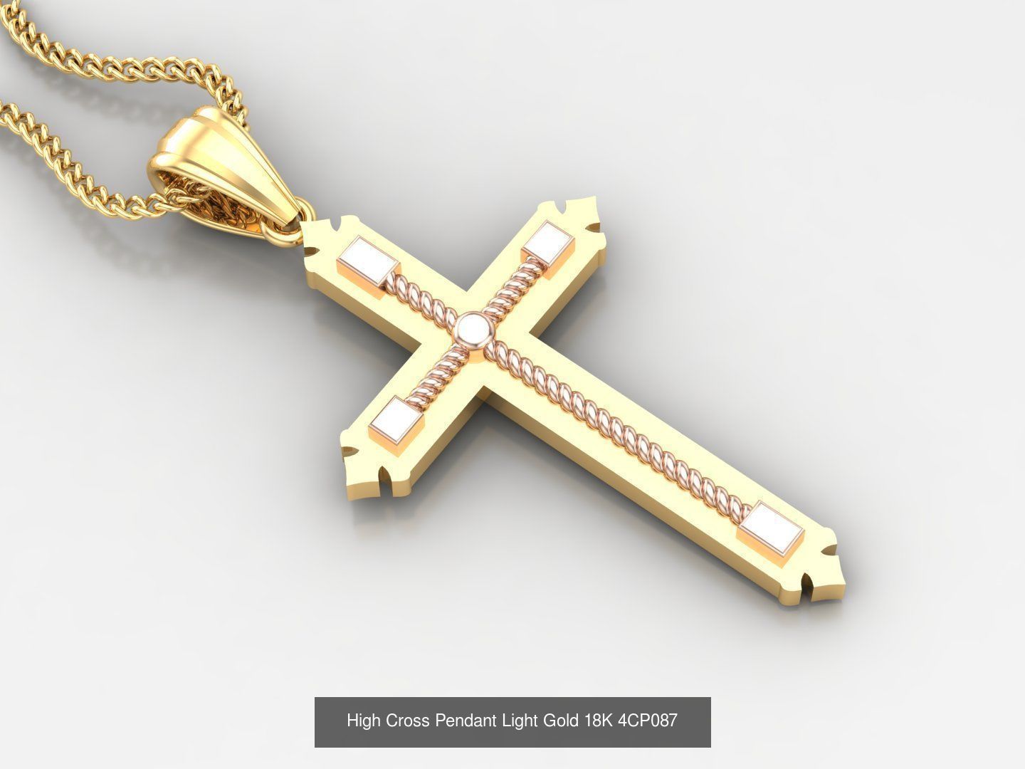 100 STL 3DM Cross Pendant Jewelry Bulk Discount Version 4 3D Model Collection_19