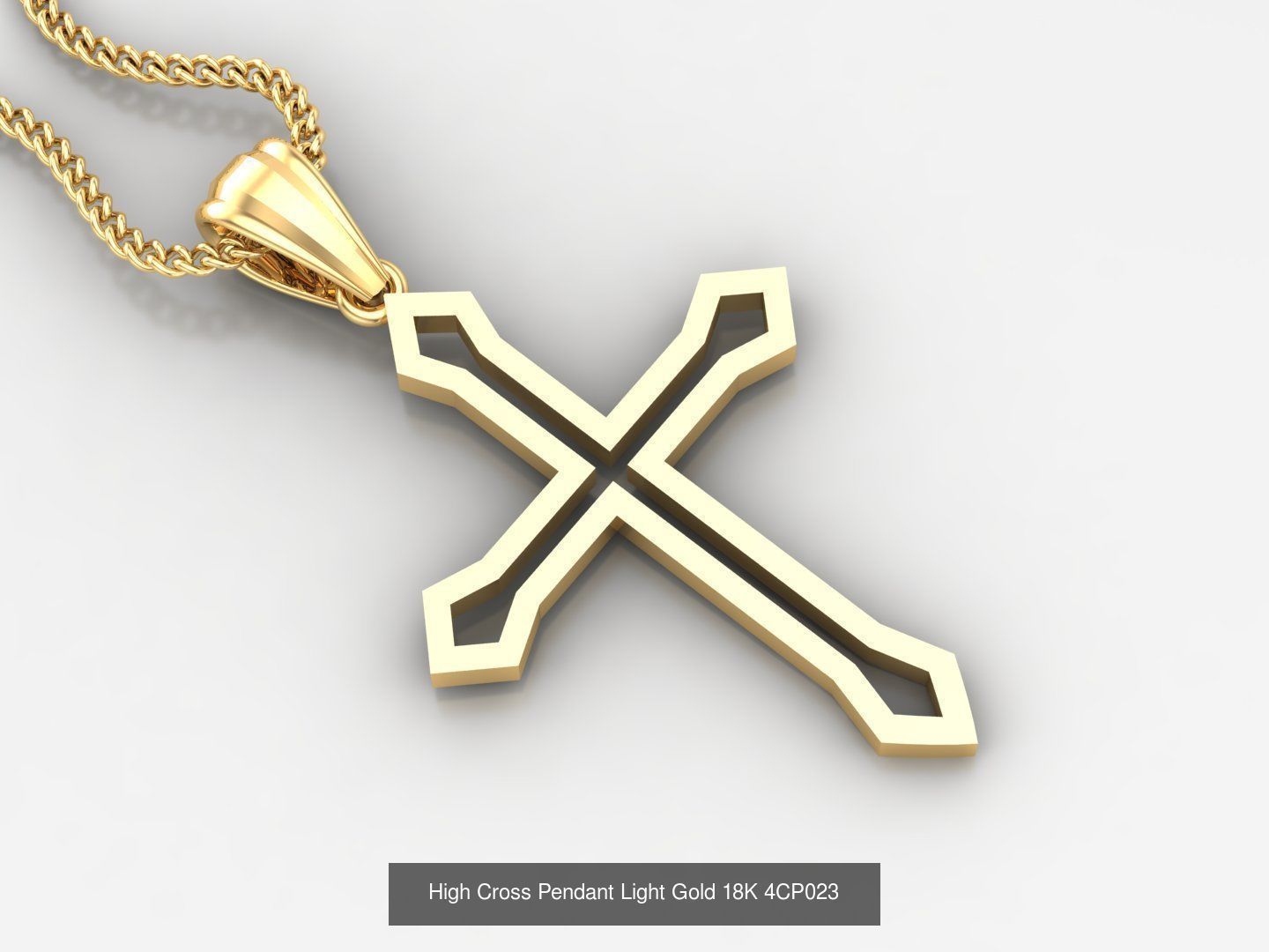 100 STL 3DM Cross Pendant Jewelry Bulk Discount Version 4 3D Model Collection_83