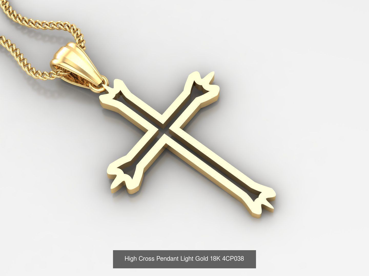 100 STL 3DM Cross Pendant Jewelry Bulk Discount Version 4 3D Model Collection_68