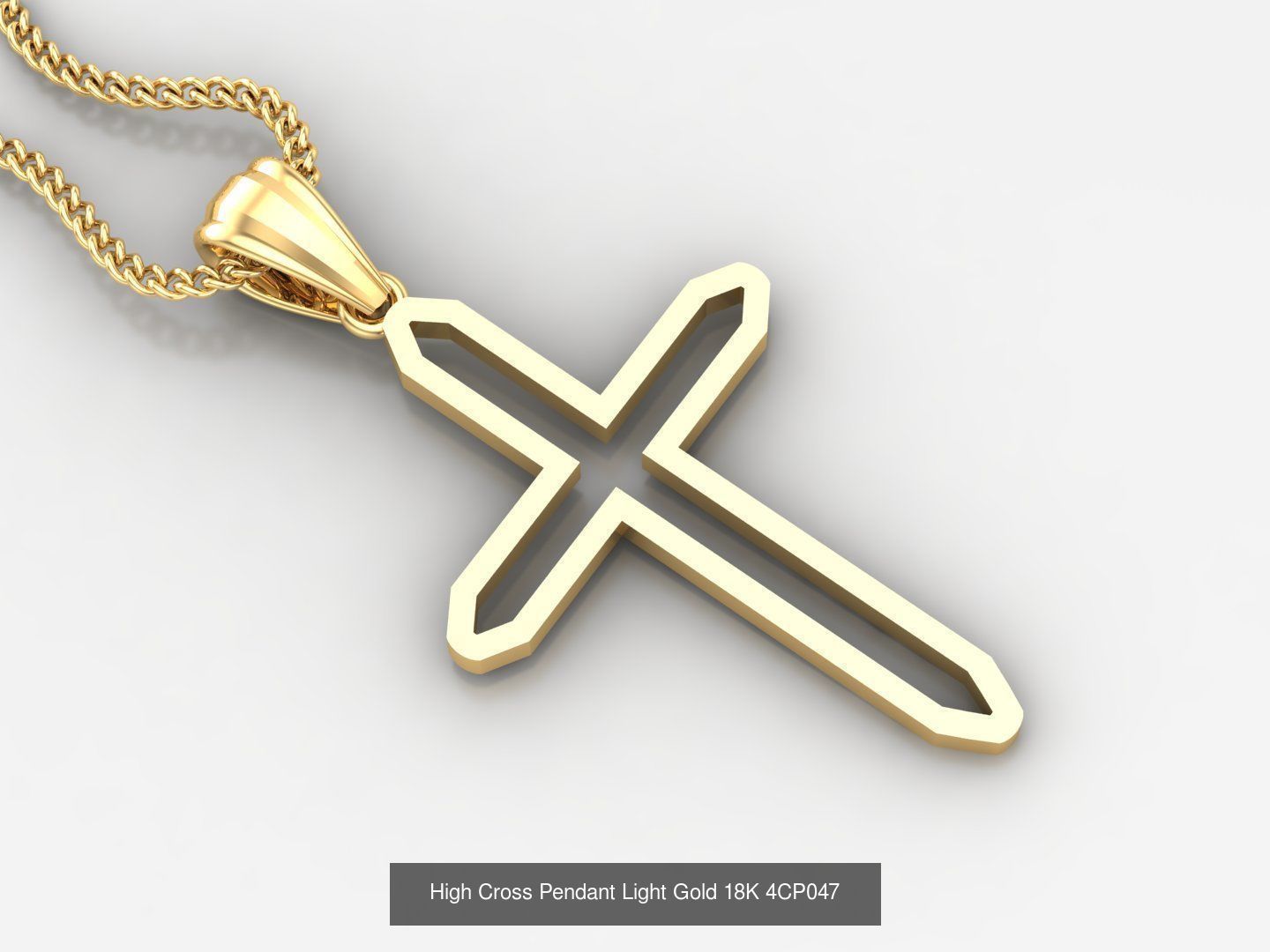 100 STL 3DM Cross Pendant Jewelry Bulk Discount Version 4 3D Model Collection_59