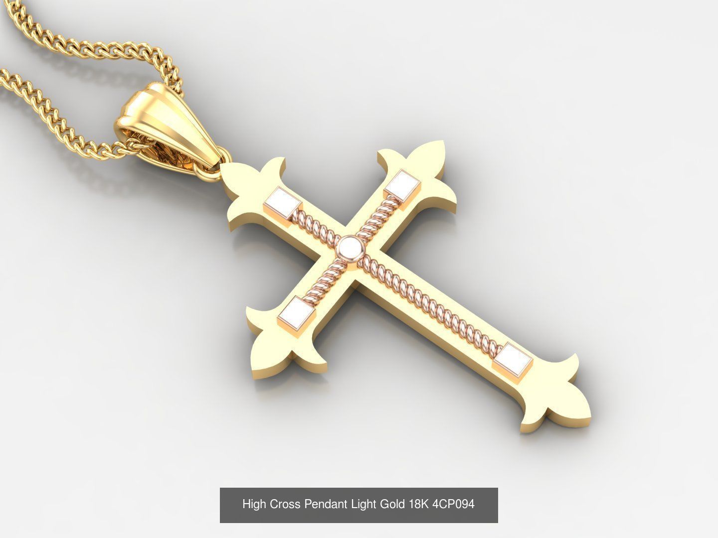 100 STL 3DM Cross Pendant Jewelry Bulk Discount Version 4 3D Model Collection_12