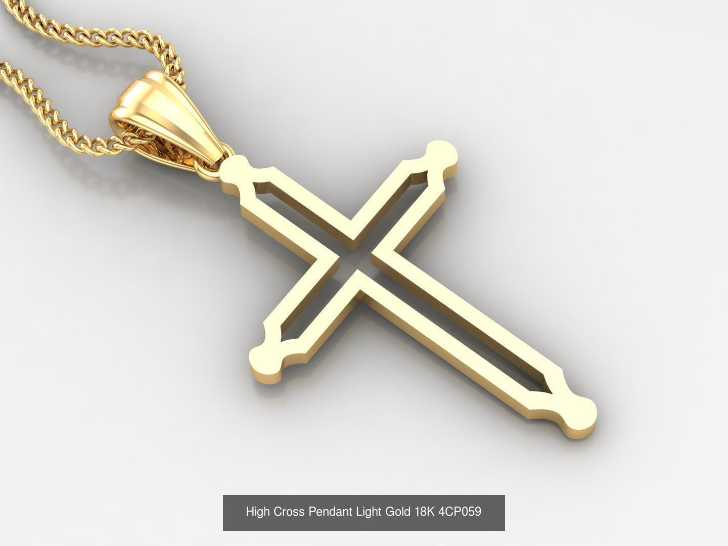 100 STL 3DM Cross Pendant Jewelry Bulk Discount Version 4 3D Model Collection_47