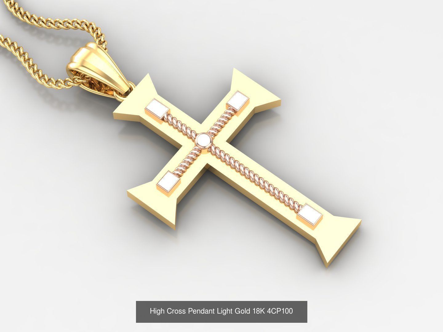 100 STL 3DM Cross Pendant Jewelry Bulk Discount Version 4 3D Model Collection_6