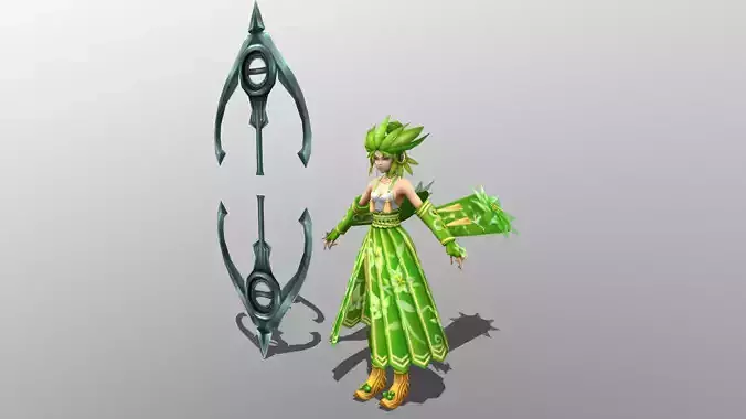 Yi Zhang Qing Huo San Niang Low-poly 3D model