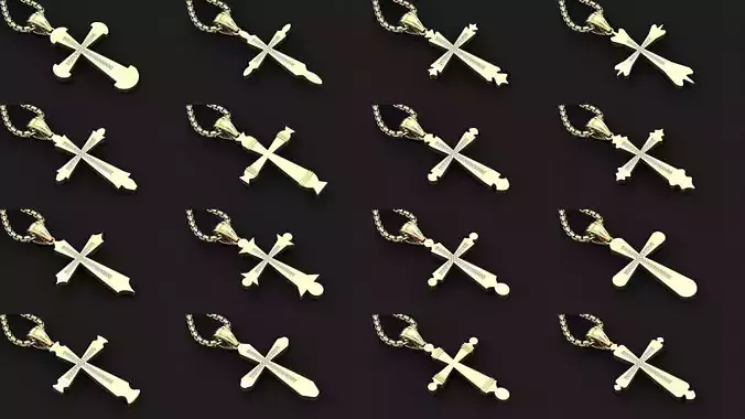 100 File STL 3DM Cross Pendant r Bulk Sale Discount Version 3 3D Model Collection