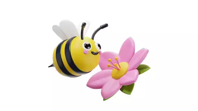 Bee 3D Illustration