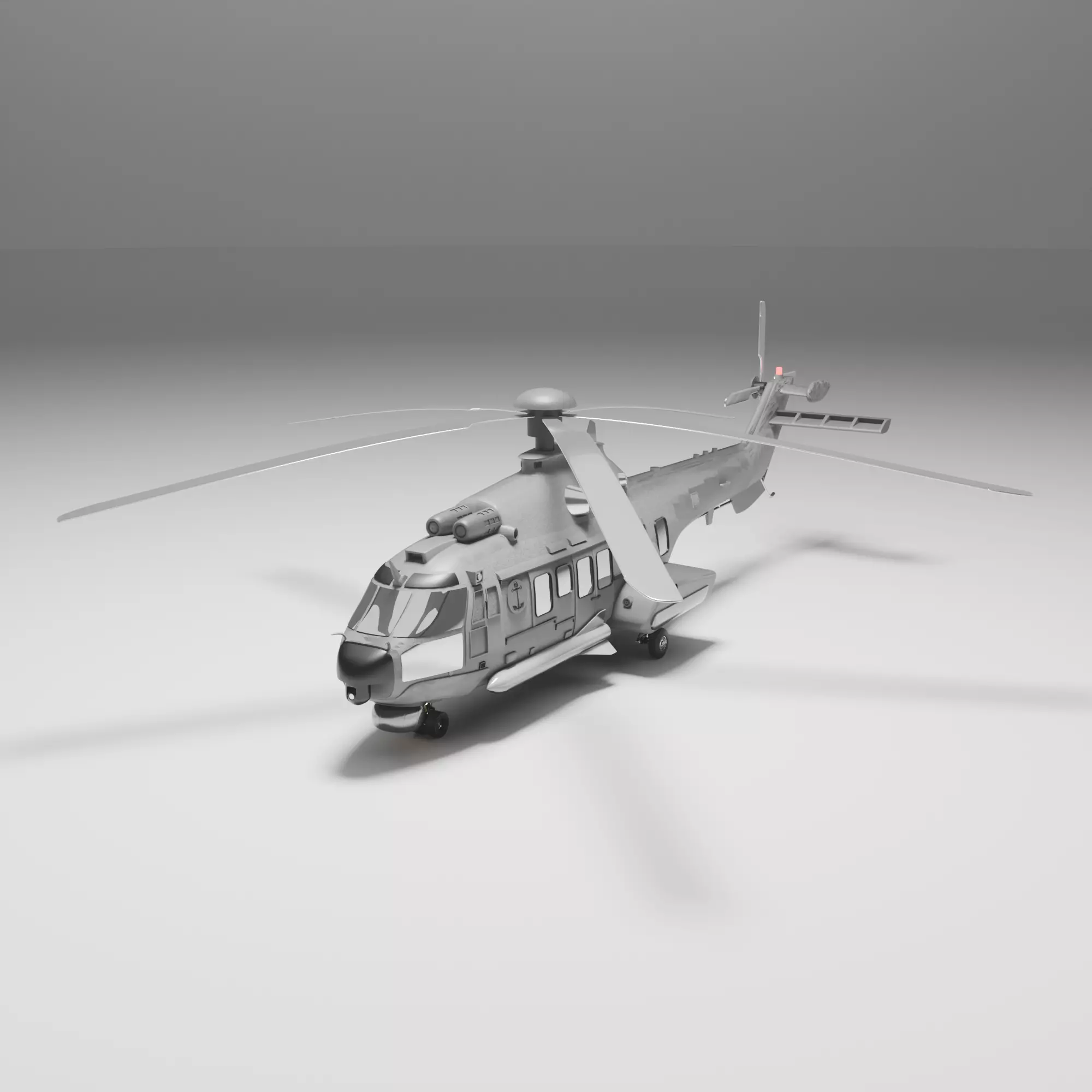 Helicopter H225M 3D print model_0