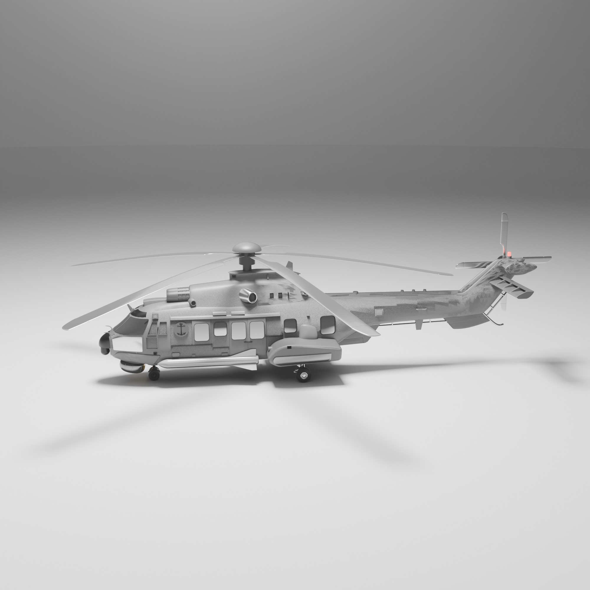 Helicopter H225M 3D print model_2