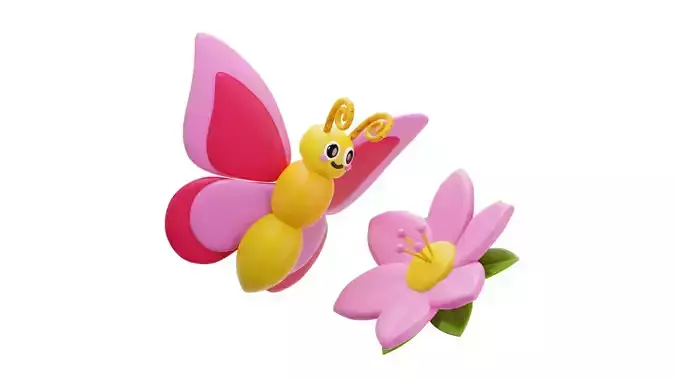 Butterfly and flower