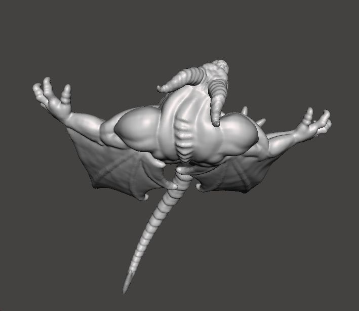 DRACULA DEMON FORM MONSTER MINIATURE MODEL HORROR FANTASY RPG DN 3D print model_9