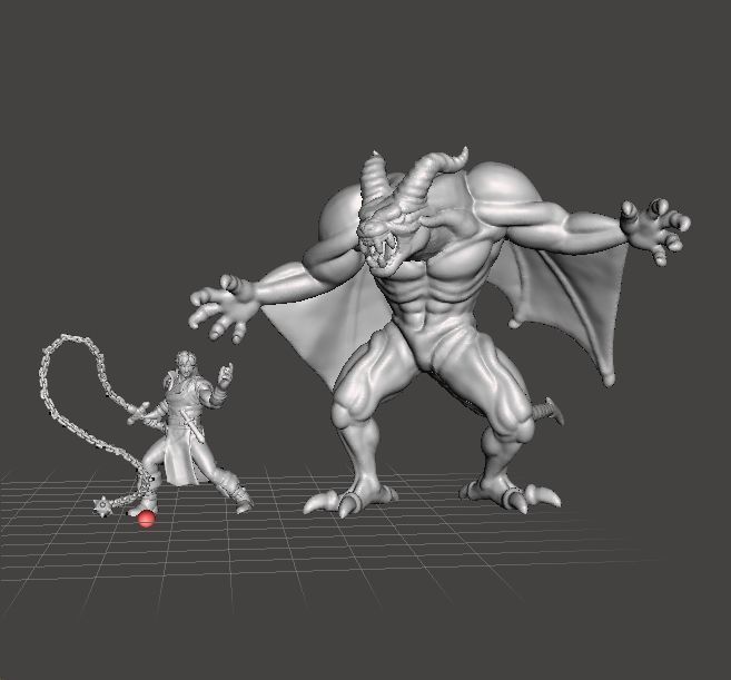 DRACULA DEMON FORM MONSTER MINIATURE MODEL HORROR FANTASY RPG DN 3D print model_4