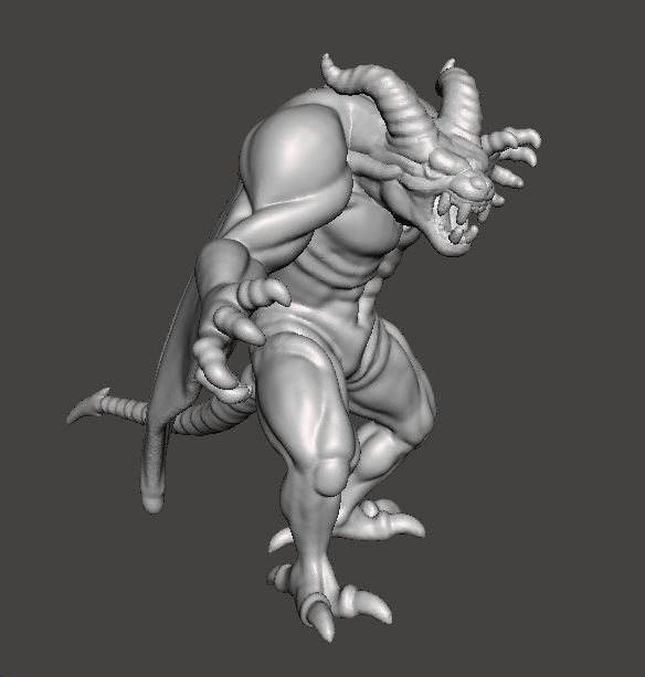 DRACULA DEMON FORM MONSTER MINIATURE MODEL HORROR FANTASY RPG DN 3D print model_7