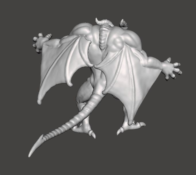 DRACULA DEMON FORM MONSTER MINIATURE MODEL HORROR FANTASY RPG DN 3D print model_8