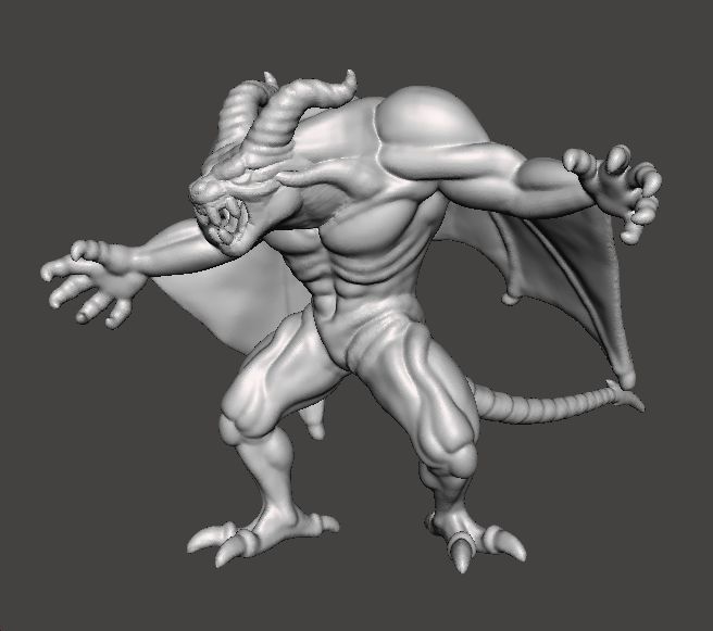 DRACULA DEMON FORM MONSTER MINIATURE MODEL HORROR FANTASY RPG DN 3D print model_5