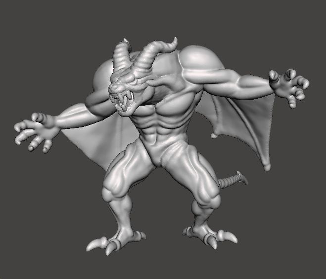 DRACULA DEMON FORM MONSTER MINIATURE MODEL HORROR FANTASY RPG DN 3D print model_2