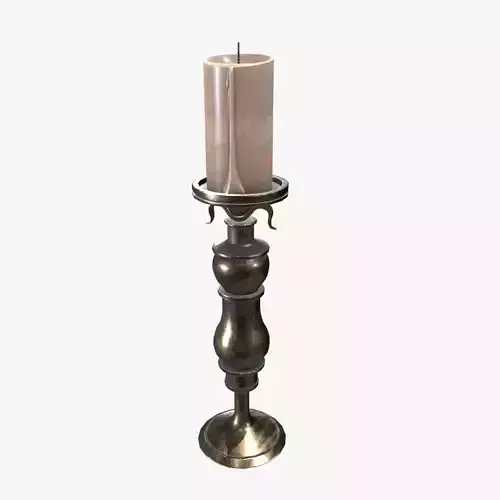 Medieval Candle V02 Low-poly 3D model
