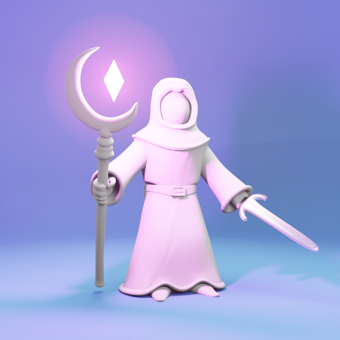 Magicka Wizard 3D print model_1