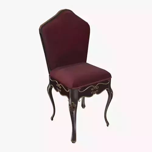 Medieval Chair Low-poly 3D model