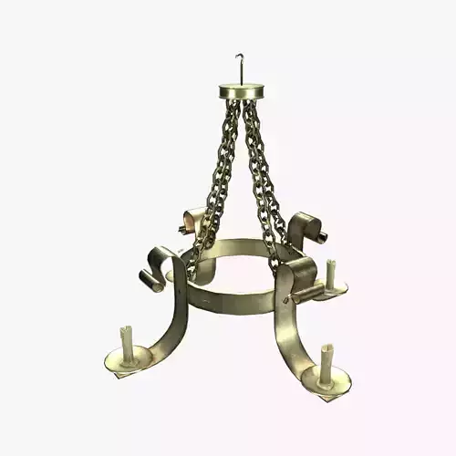 Medieval Chandelier V02 Low-poly 3D model