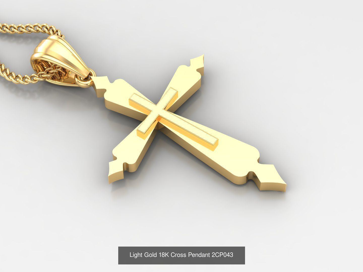 High Cross Pendant Jesus Christ Version 2 Bulk Sell Big Discount 3D Model Collection_63