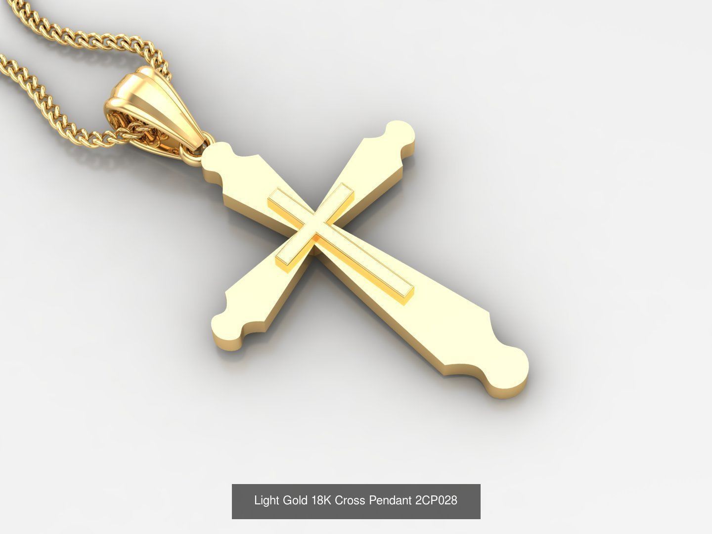High Cross Pendant Jesus Christ Version 2 Bulk Sell Big Discount 3D Model Collection_78