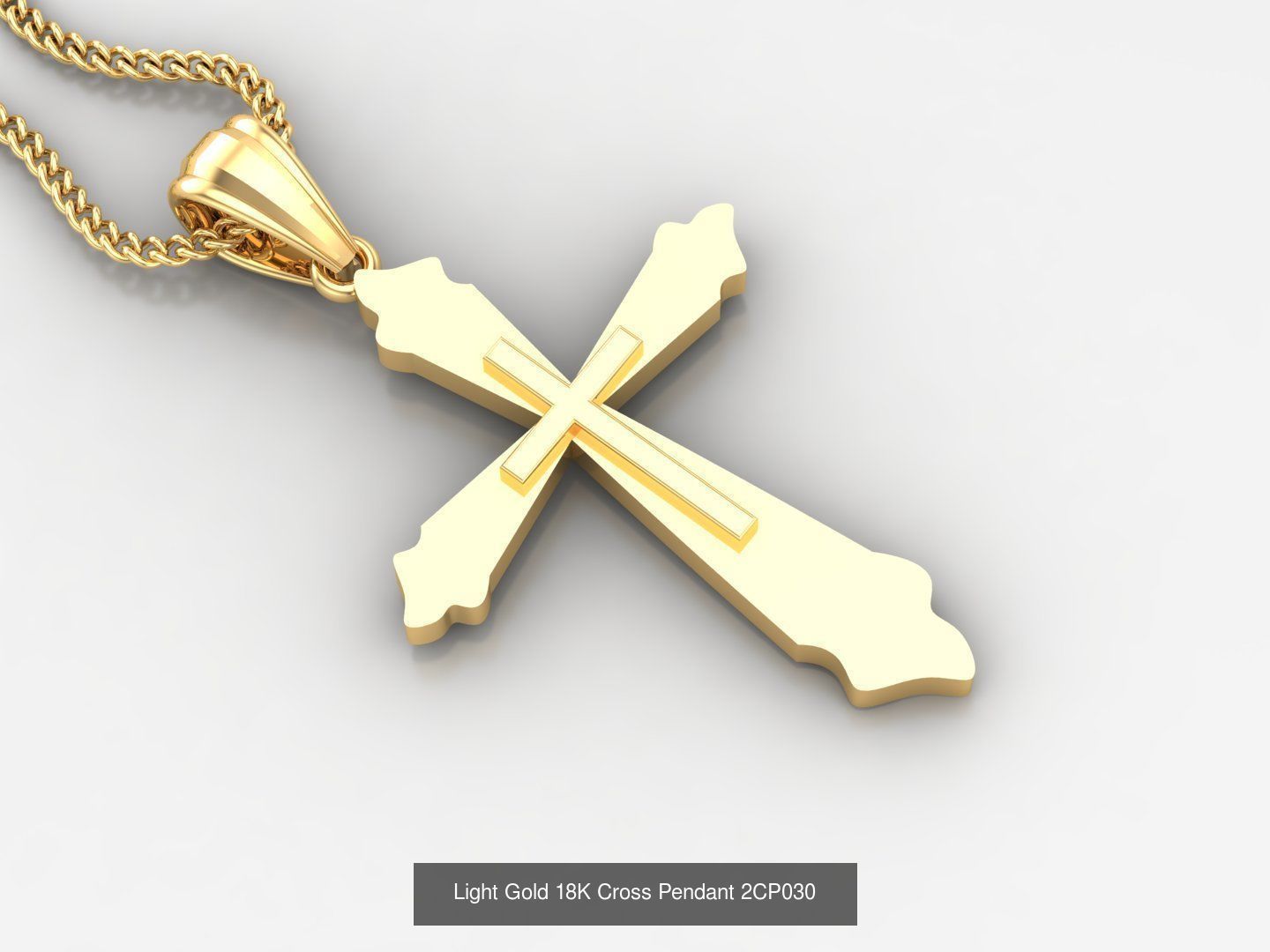 High Cross Pendant Jesus Christ Version 2 Bulk Sell Big Discount 3D Model Collection_76