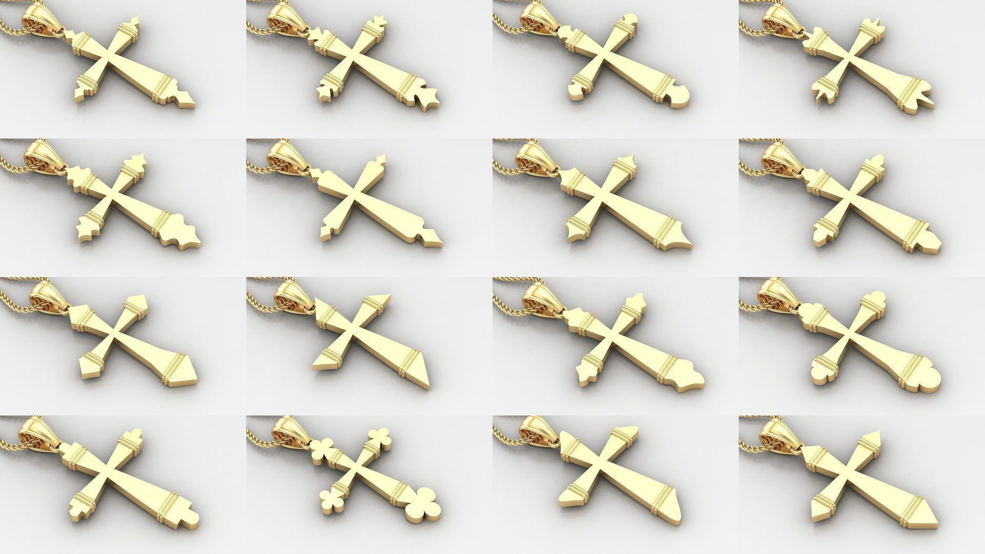 High Cross Pendant Jesus Christ Version 2 Bulk Sell Big Discount 3D Model Collection_1