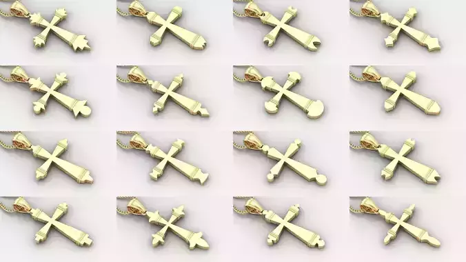 High Cross Pendant Jesus Christ Version 2 Bulk Sell Big Discount 3D Model Collection
