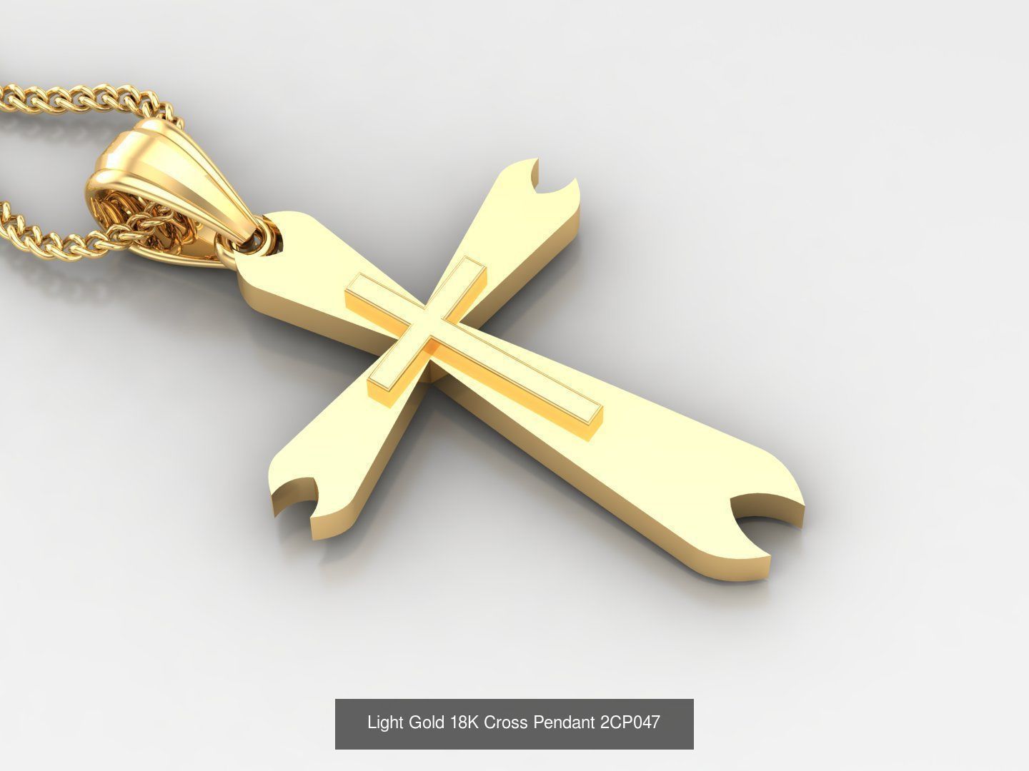 High Cross Pendant Jesus Christ Version 2 Bulk Sell Big Discount 3D Model Collection_59