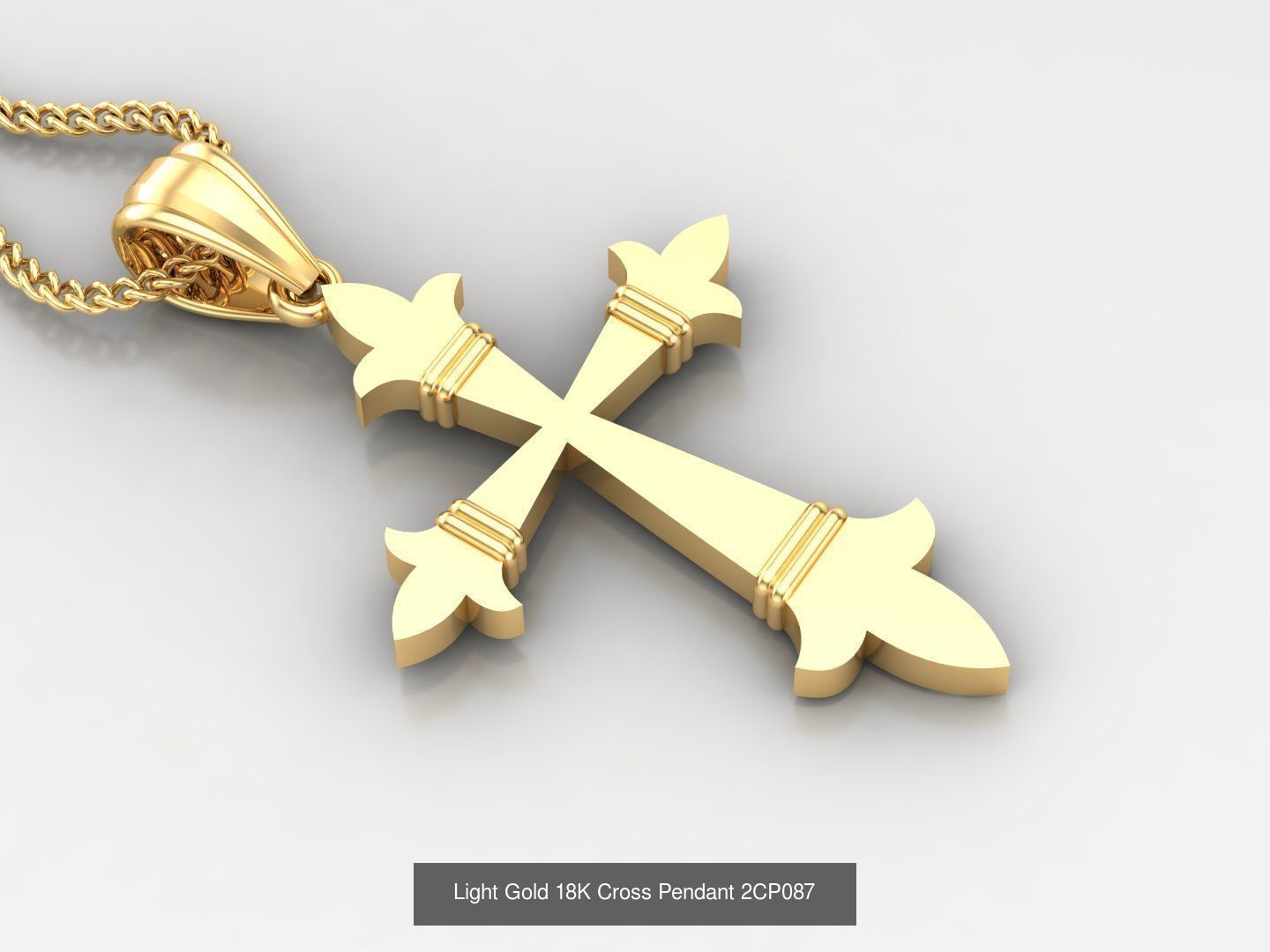 High Cross Pendant Jesus Christ Version 2 Bulk Sell Big Discount 3D Model Collection_19