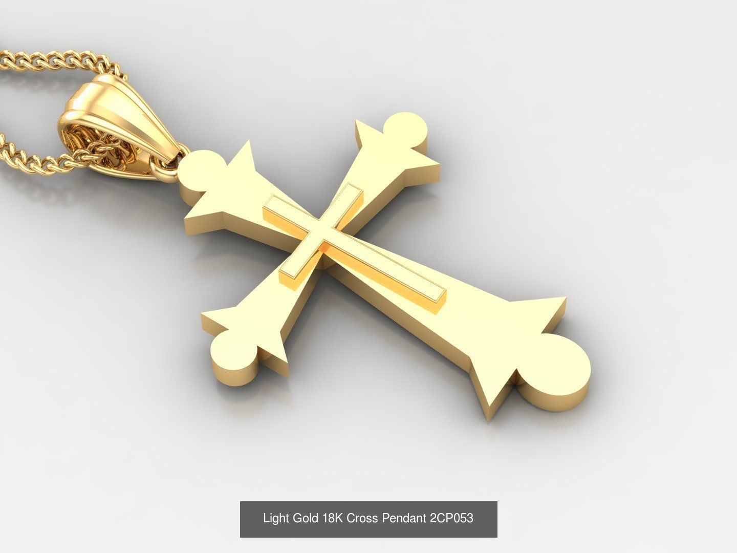 High Cross Pendant Jesus Christ Version 2 Bulk Sell Big Discount 3D Model Collection_53