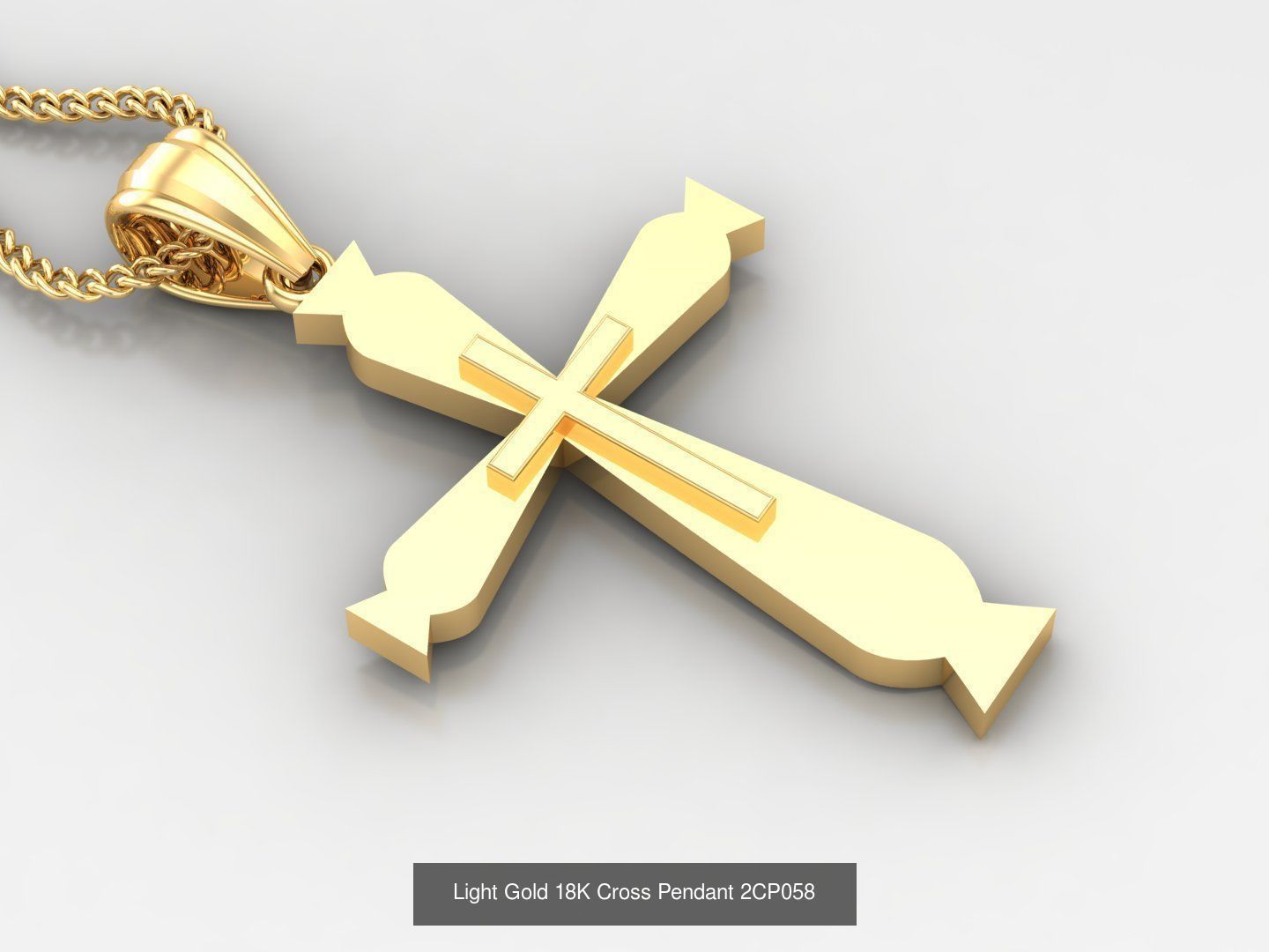 High Cross Pendant Jesus Christ Version 2 Bulk Sell Big Discount 3D Model Collection_48
