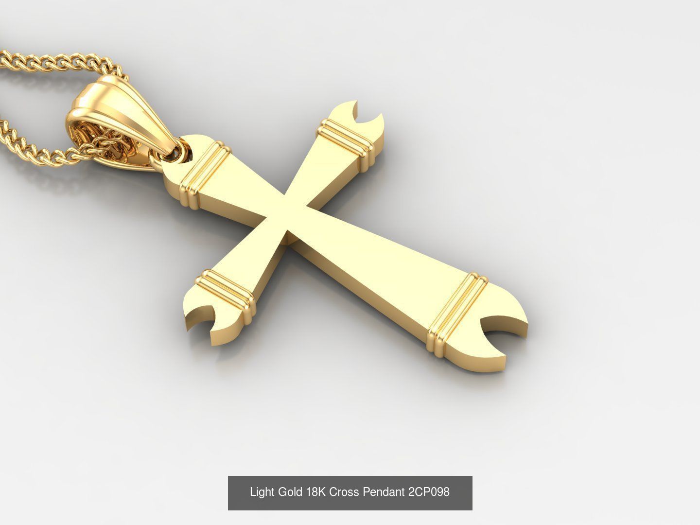 High Cross Pendant Jesus Christ Version 2 Bulk Sell Big Discount 3D Model Collection_8
