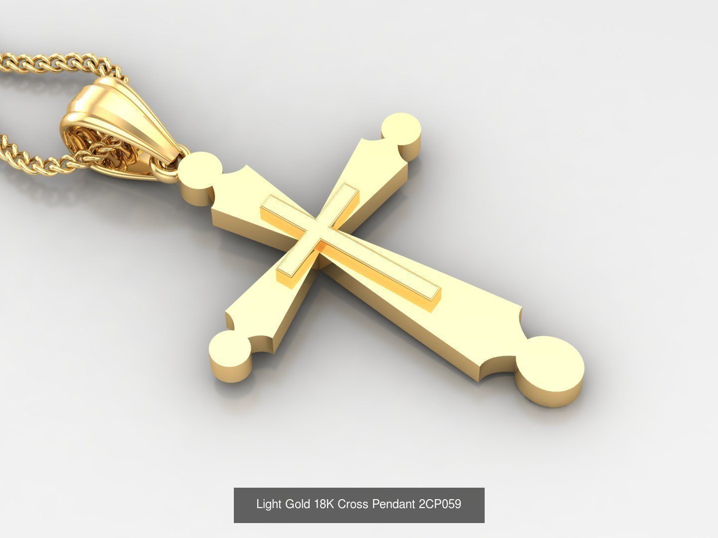 High Cross Pendant Jesus Christ Version 2 Bulk Sell Big Discount 3D Model Collection_47