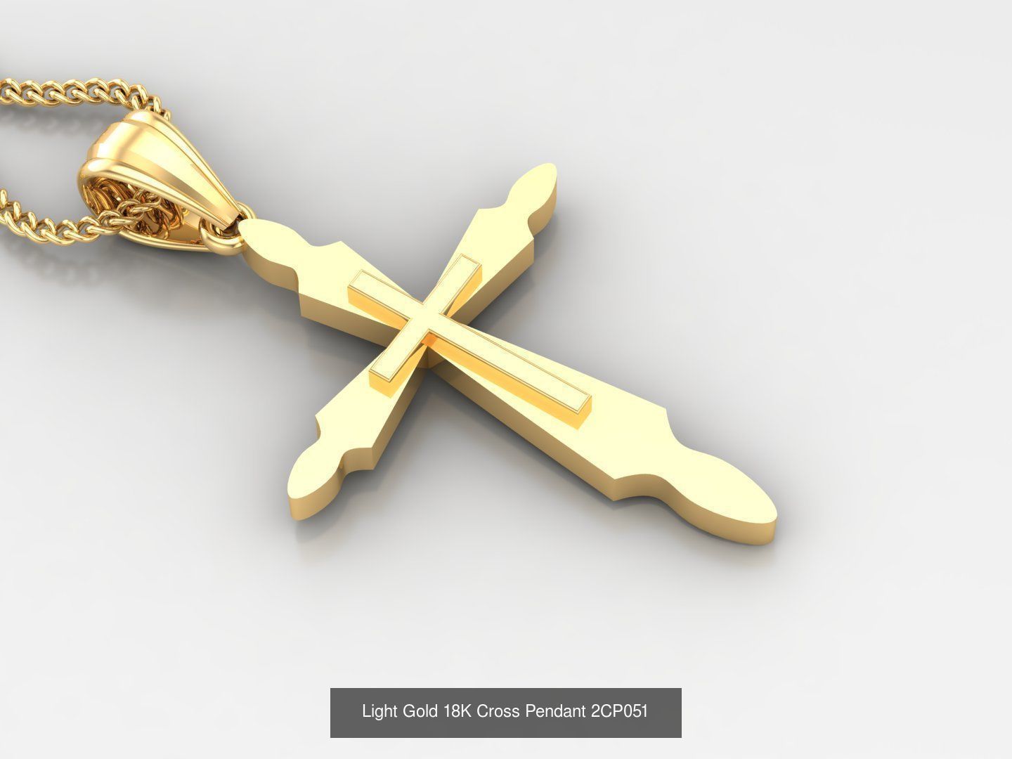 High Cross Pendant Jesus Christ Version 2 Bulk Sell Big Discount 3D Model Collection_55