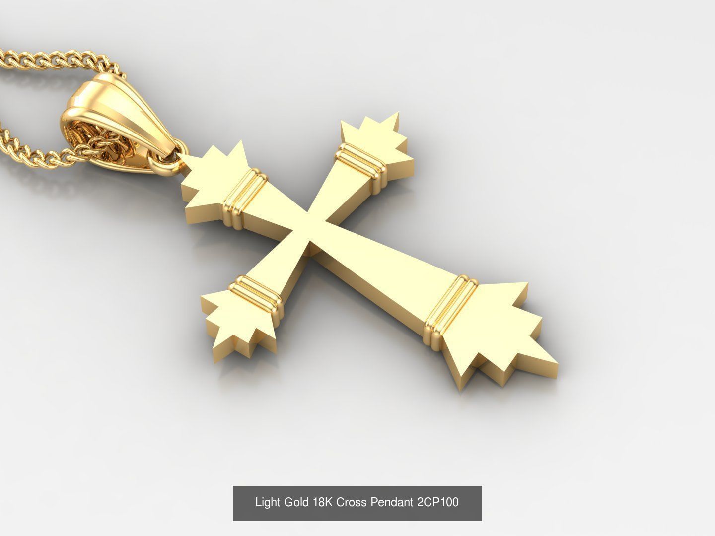 High Cross Pendant Jesus Christ Version 2 Bulk Sell Big Discount 3D Model Collection_6