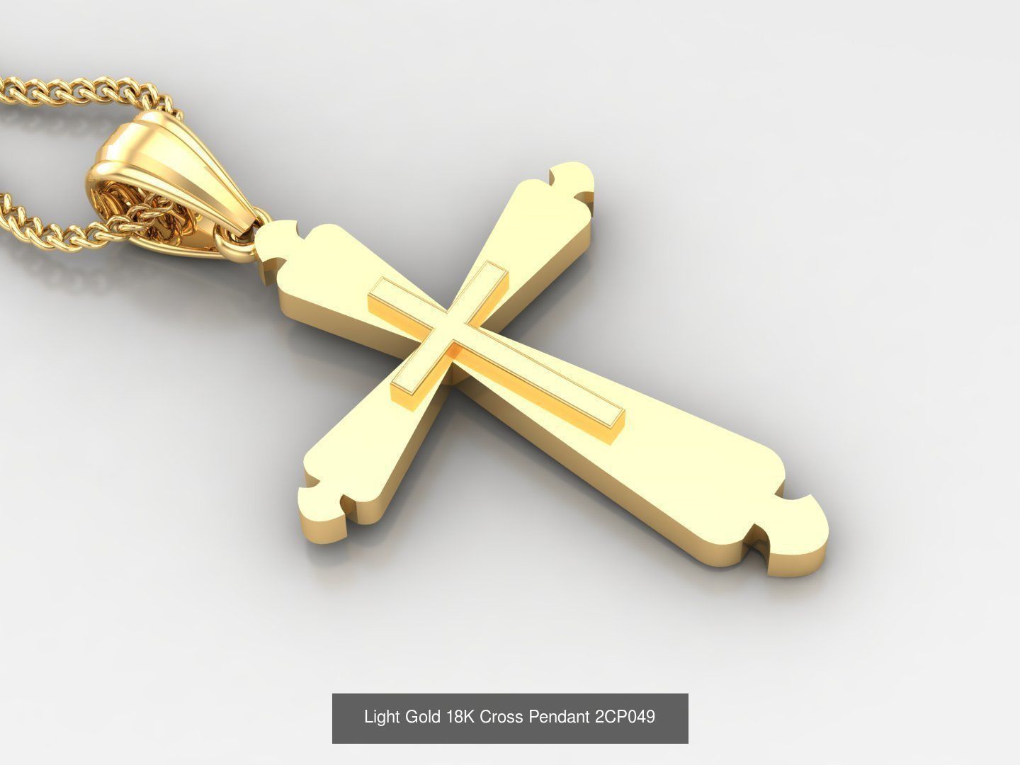 High Cross Pendant Jesus Christ Version 2 Bulk Sell Big Discount 3D Model Collection_57