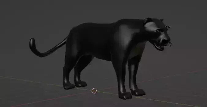 Black Panther Free low-poly 3D model