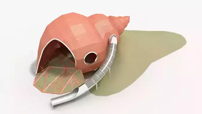 Conch themed amusement park 3D model