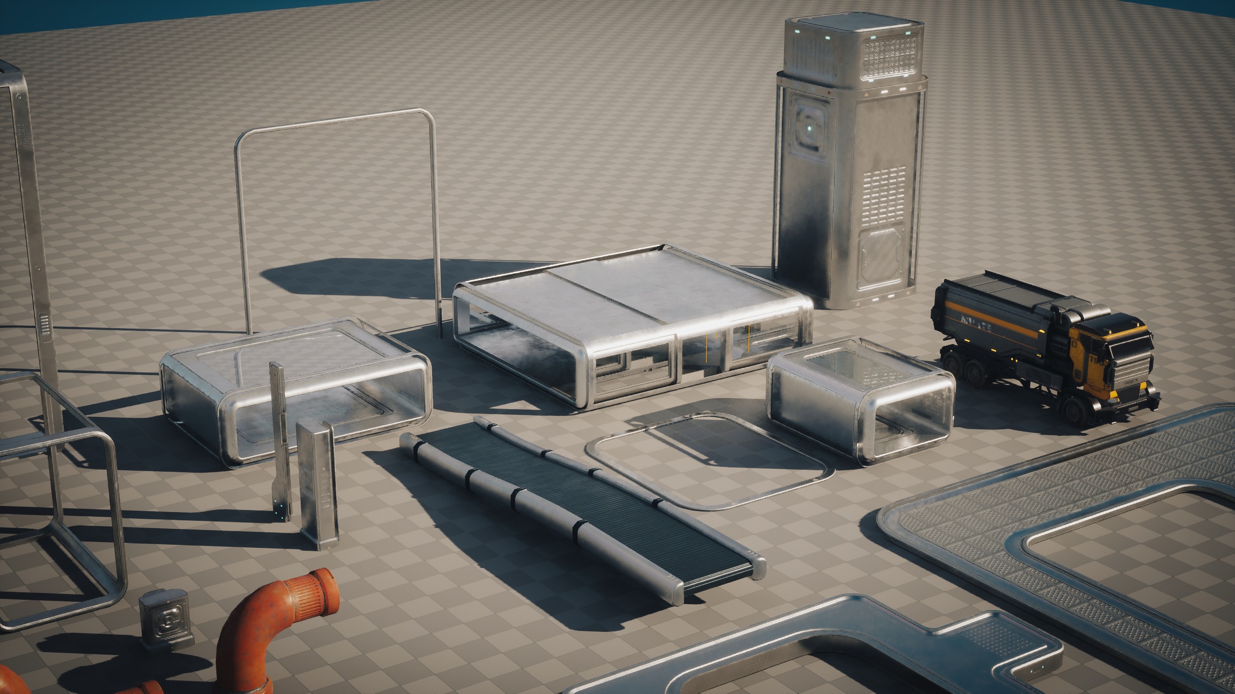 SciFi Exterior Environment Kit Vol 01 60 Asset  Low-poly 3D model_25