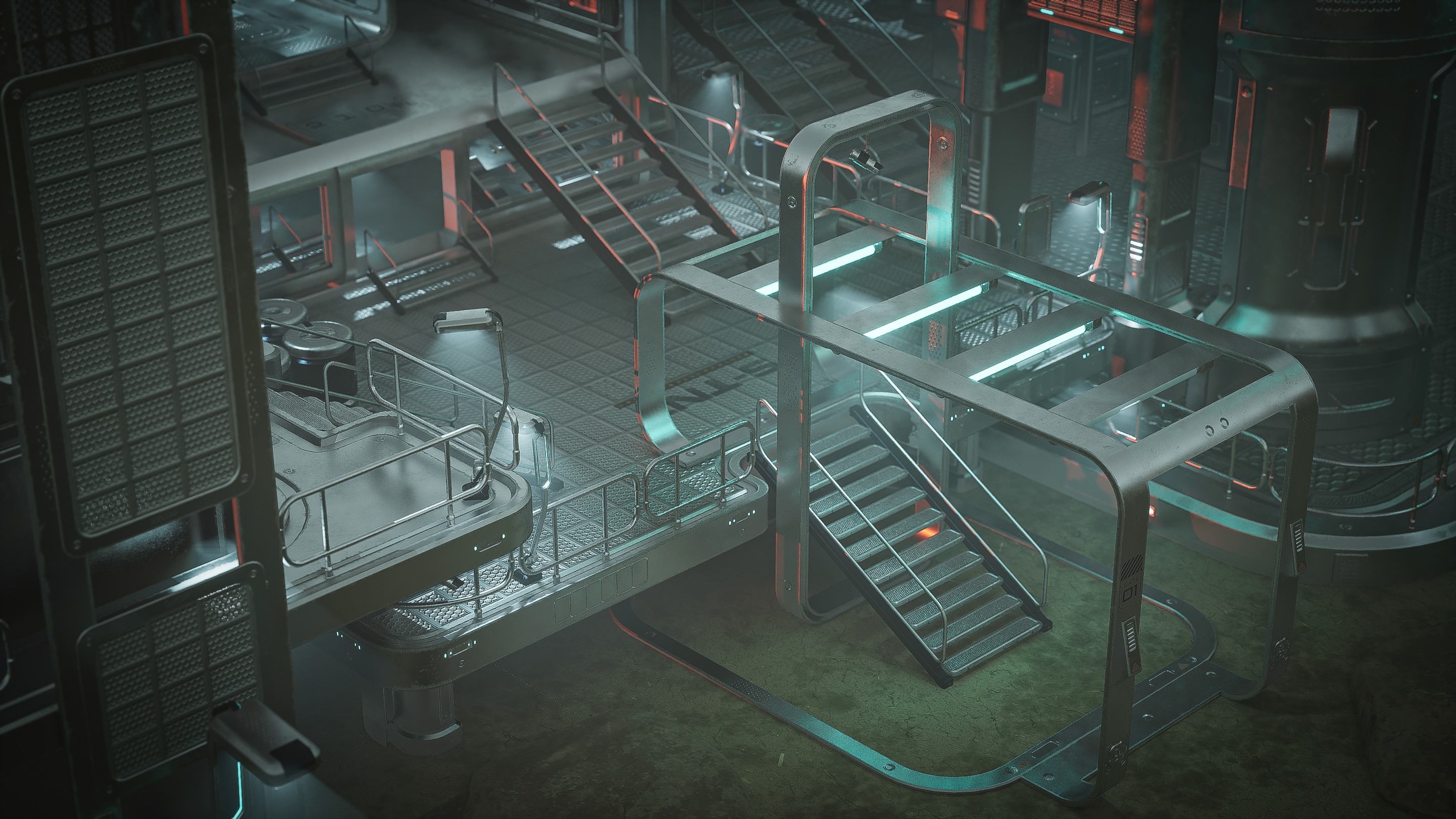 SciFi Exterior Environment Kit Vol 01 60 Asset  Low-poly 3D model_11