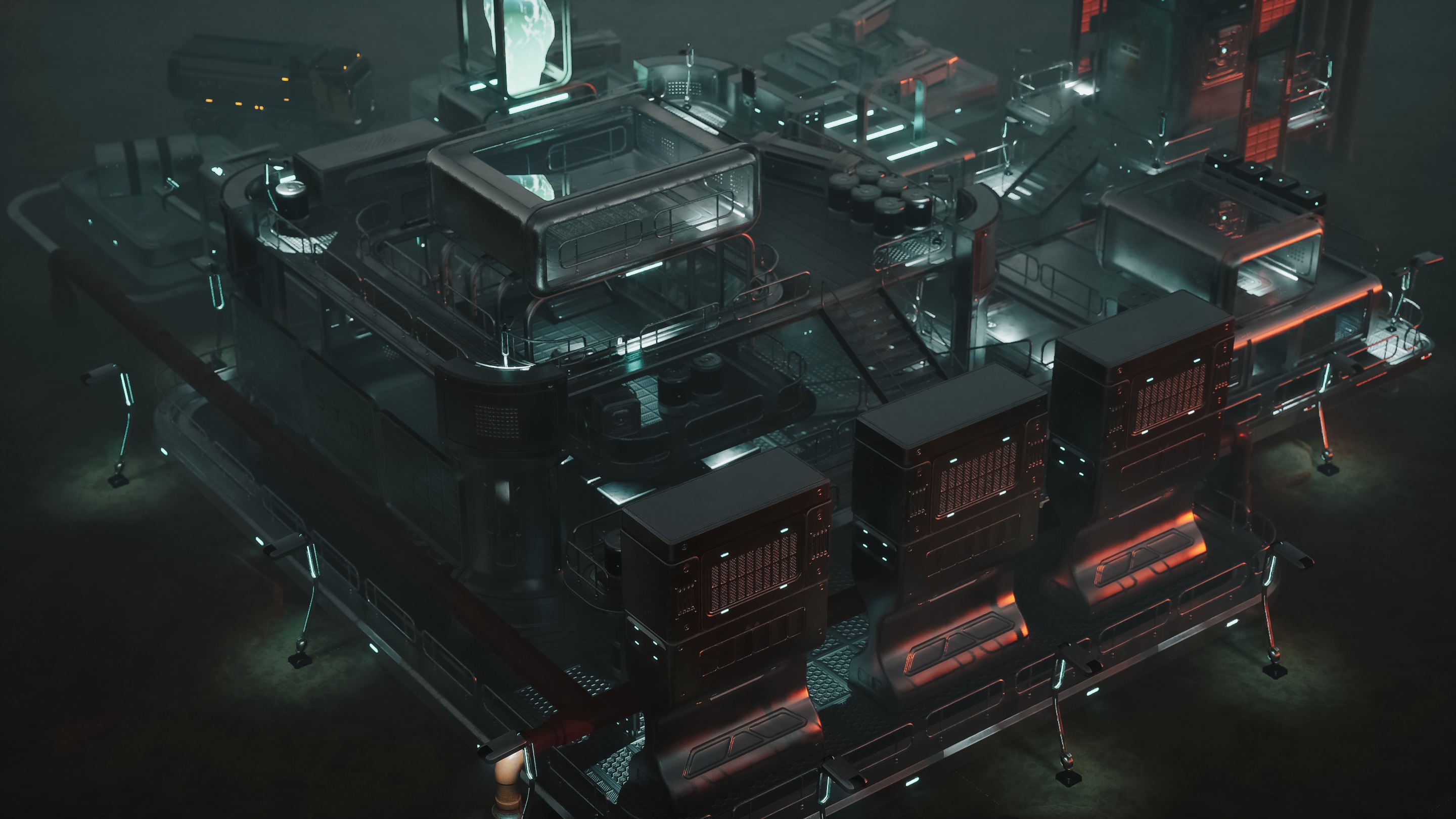 SciFi Exterior Environment Kit Vol 01 60 Asset  Low-poly 3D model_9