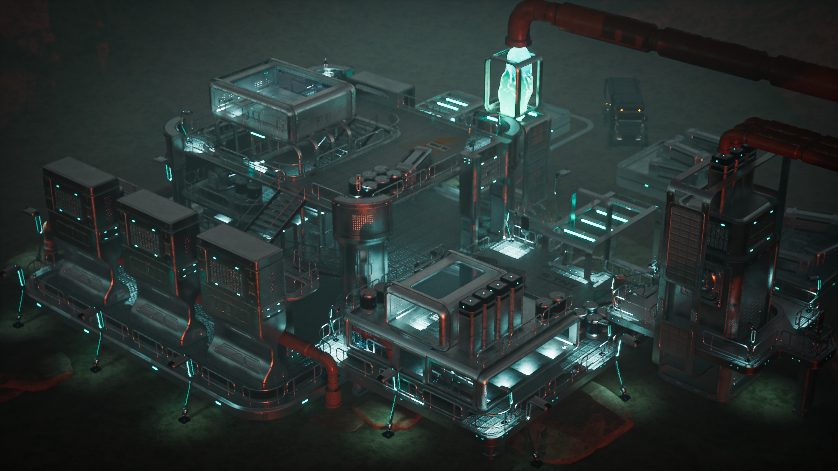 SciFi Exterior Environment Kit Vol 01 60 Asset  Low-poly 3D model_10