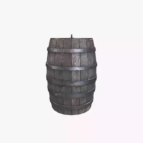 Medieval Wooden Barrel V01
