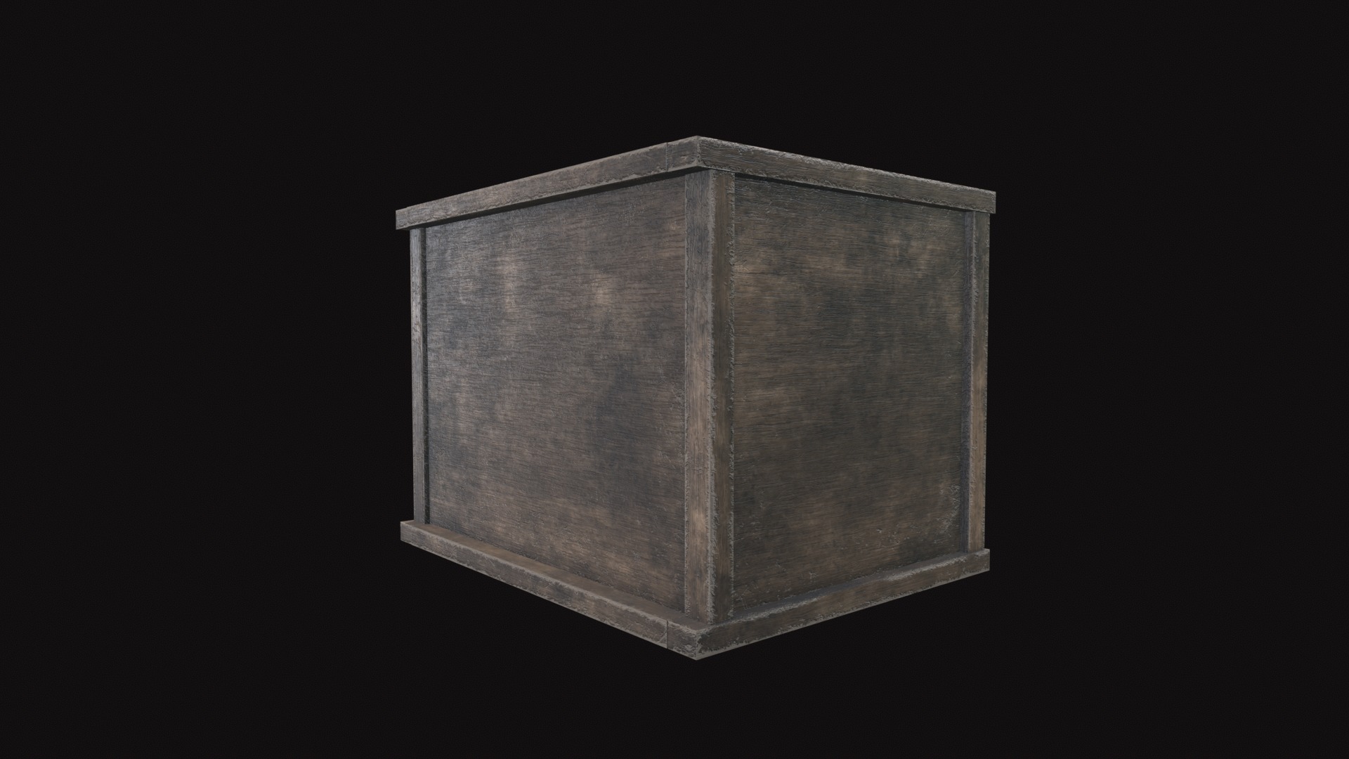 Medieval Wooden Basket V03 Low-poly 3D model_8