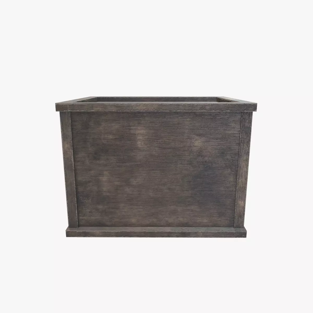 Medieval Wooden Basket V03 Low-poly 3D model_0