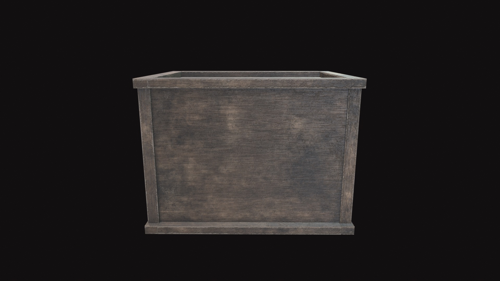 Medieval Wooden Basket V03 Low-poly 3D model_3