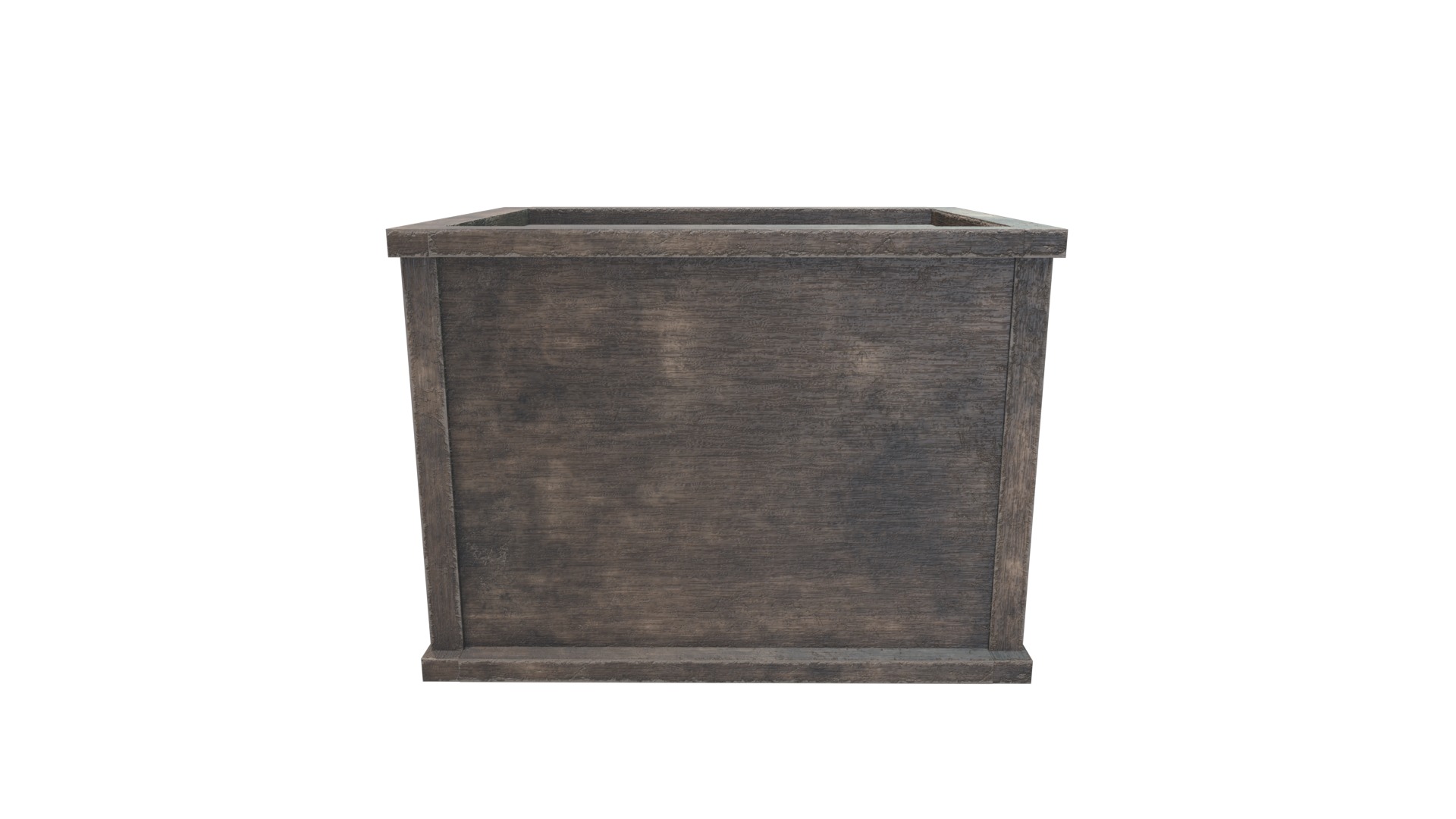 Medieval Wooden Basket V03 Low-poly 3D model_9