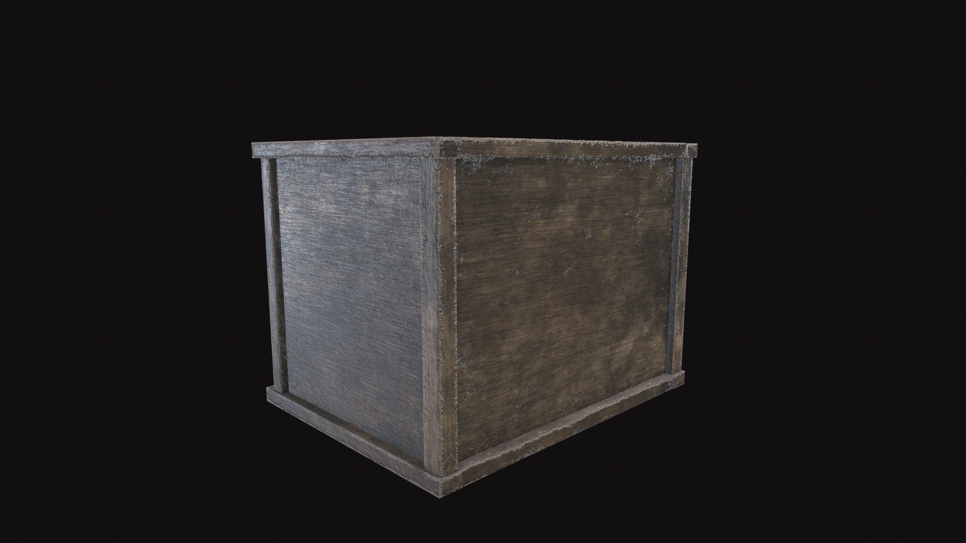 Medieval Wooden Basket V03 Low-poly 3D model_7